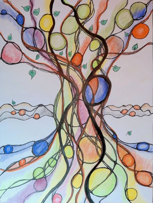 Transformation durch Zeichnen - Neuro-Baum, Neurographik, Pavel Piskarev